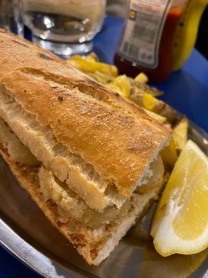 Bocata de calamares  at B13 Bar in Madrid