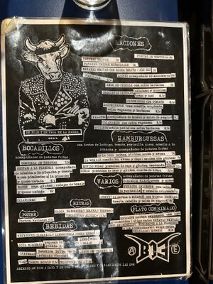 Menú at B13 Bar in Madrid