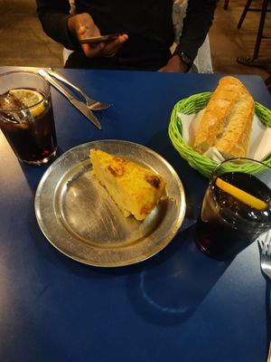 Vegan tortilla at B13 Bar in Madrid