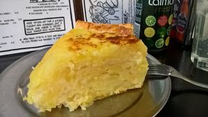 Spanish tortilla,in my opinion the best in Madrid  at B13 Bar in Madrid