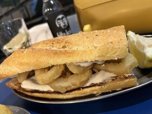 bocata de calamares  at B13 Bar in Madrid