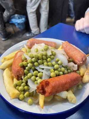 Salsichas al vino  at B13 Bar in Madrid