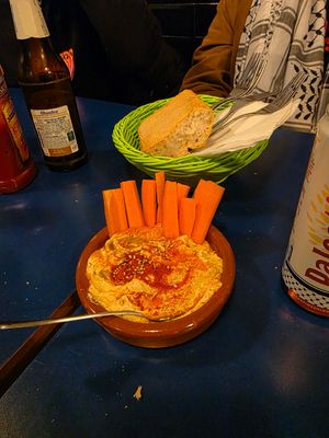 Hummus at B13 Bar in Madrid