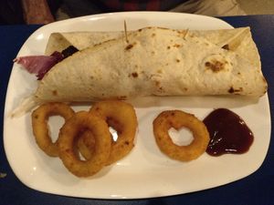 Seitan kebab at B13 Bar in Madrid