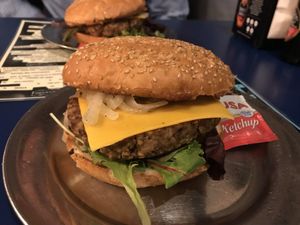 B-13 Burger at B13 Bar in Madrid