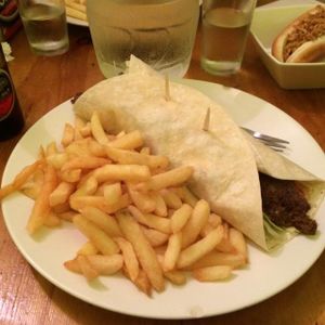 kebab de seitán at B13 Bar in Madrid