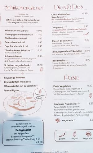 Schnitzel at Insulaner in Aachen