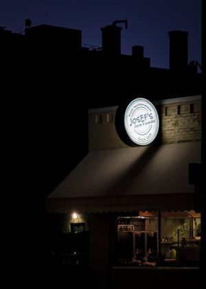Josef's just after sundown 🌙 at Josef's Gyros & Kabobs in Appleton