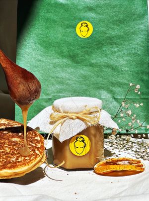 Vegan dulce de leche: cane sugar, soy milk, coconut oil.  at Adrianna Jund in Mexico City