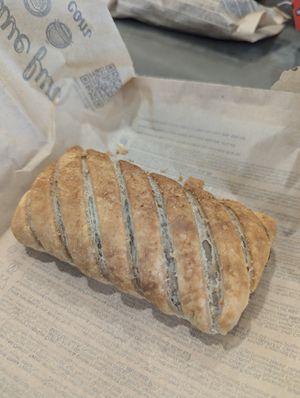 Vegan sausage roll at The Stonehenge in Salisbury