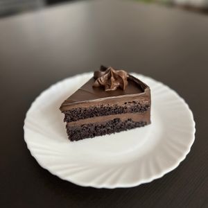 Vegan Choco Truffle Cake Slice at The Digitale Chef - Vegan Patisserie Cafe in Bangalore