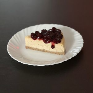 New York Style Vegan Baked Cheesecake with Oat Dates Crust Base at The Digitale Chef - Vegan Patisserie Cafe in Bangalore