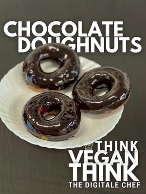 Vegan Chocolate Doughnuts available on Preorders at The Digitale Chef - Vegan Patisserie Cafe in Bangalore