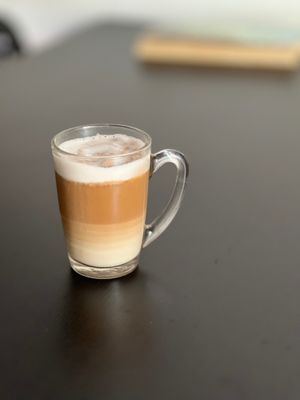 Soya Cappuccino ~ Freshly Brewed Bean 2 Cup Coffee with Soy Milk.  at The Digitale Chef - Vegan Patisserie Cafe in Bangalore