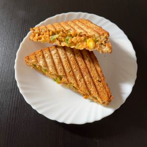 Tempeh Delight Grill Sandwich at The Digitale Chef - Vegan Patisserie Cafe in Bangalore