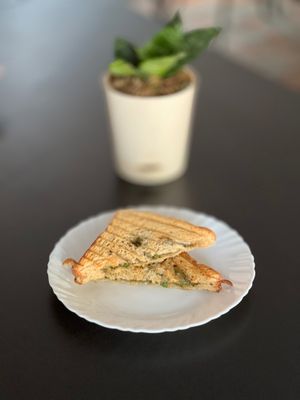 Chilli Cheese Grill Sandwich at The Digitale Chef - Vegan Patisserie Cafe in Bangalore