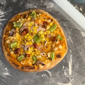 Veggie Wow ~ Whole Wheat Pizza 8" [New Launch] at The Digitale Chef - Vegan Patisserie Cafe in Bangalore