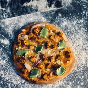 Tofu Marinade ~ Whole Wheat Pizza 8" [New Launch] at The Digitale Chef - Vegan Patisserie Cafe in Bangalore