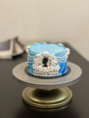 Vegan Cake with Edible Print and Custom Design with Choco Mousse and Fresh Strawberries  #Veganuary at The Digitale Chef - Vegan Patisserie Cafe in Bangalore