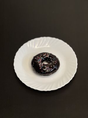 Rainbow Vegan Doughnut  #Veganuary at The Digitale Chef - Vegan Patisserie Cafe in Bangalore