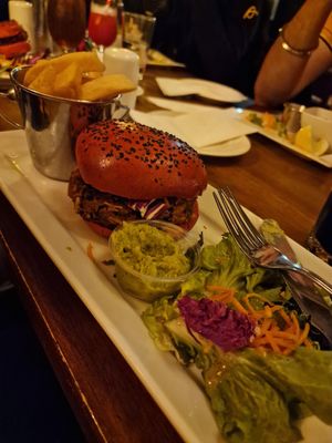 Black Bean Burger at Durty Nelly's  in Bunratty
