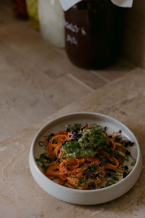 Kimchi Pancakes (vegan) at Café am Peterstor by Rough Surface Coffee in Regensburg