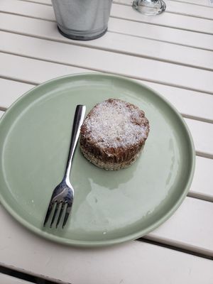 White raw cake at Prana in Belgrade