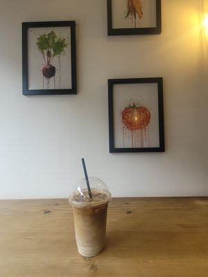 Iced Latte (Oat Milk) at Five in Conwy