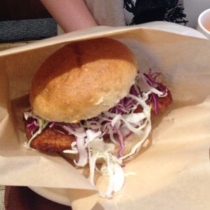 cutlet burger  at Acai Cafe - Island Veggie in Tokyo