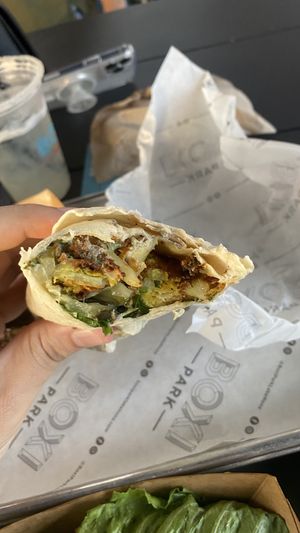 Chickpea wrap, hold the aioli   at Boxi Park in Orlando