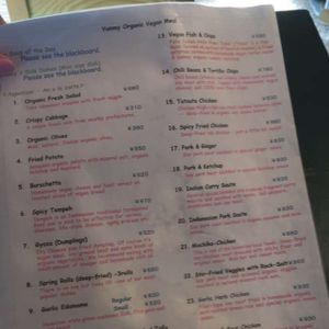 super amazing extensive vegan menu! at Olu Olu Cafe in Tokyo