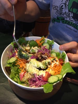 Loco moco bowl at Olu Olu Cafe in Tokyo