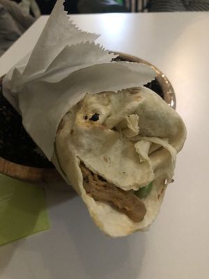 huge wrap with v-chicken and tons of veg   at Bowlwerk in Karlsruhe