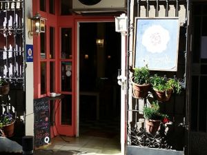 entrance at Cafe Camelia in Barcelona