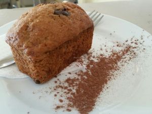 vegan banana bread at Cafe Camelia in Barcelona