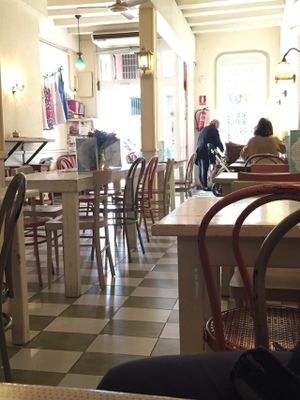 Inside at Cafe Camelia in Barcelona