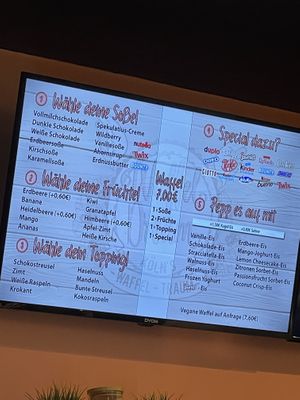 Karte  at Waffel Dream in Cologne