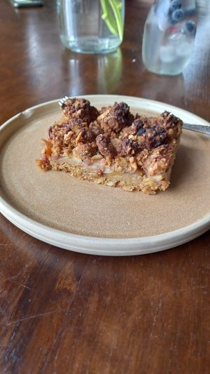 rhubarb crumble cake at Soul's in Dusseldorf