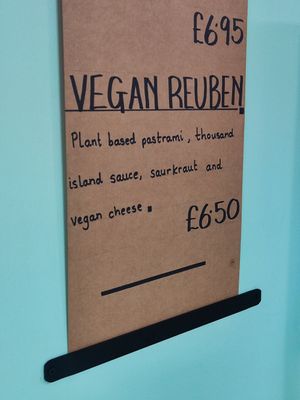 Vegan reuben at Rack in Stockport