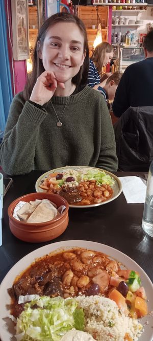 Veggie mezze platter at Georgina's Cafe in Oxford