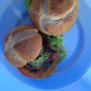 falafel burgers at La Muga in Bilbao