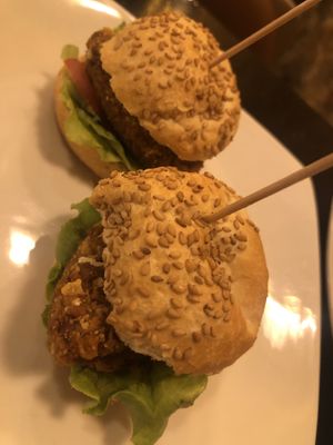 Quinoa hamburgers   at La Muga in Bilbao