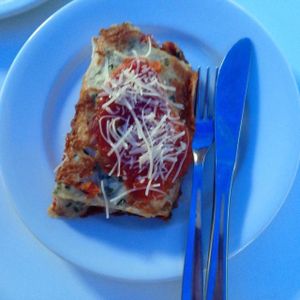 veg lasagna at La Muga in Bilbao