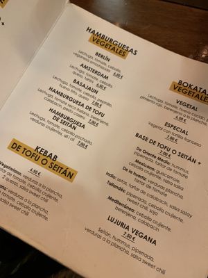 Vegan/veggie options available at La Muga in Bilbao