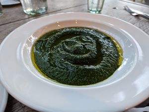 Spinach soup with nutmeg at Marle in Hook