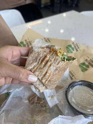 Falafel wrap - grilled  at Brooklyn Bagel in Brooklyn