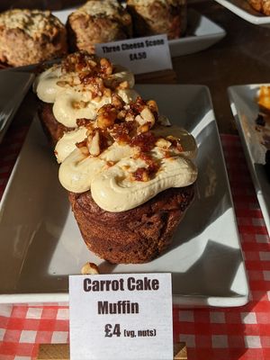 Vegan carrot cake at The Lift Cafe in Folkestone