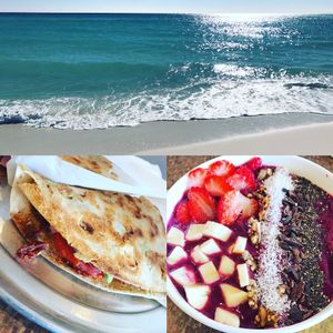 Vegan press and smoothie bowl at Wild Roots in Gulf-breeze