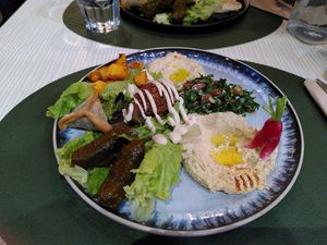 Vegan plate at Elyssar in Sete