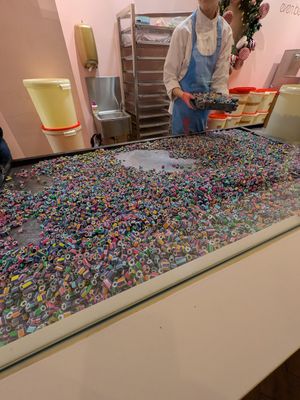 Sweets being made at Confiserie Zucchero in Bruges